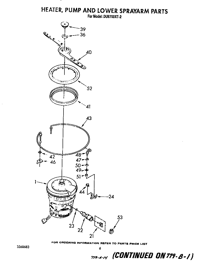 Heater, pump and lower spray arm
