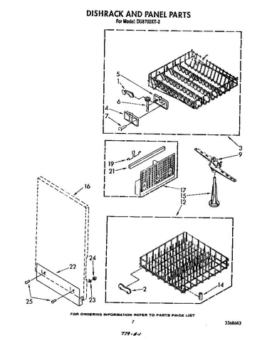Dishrack and panel