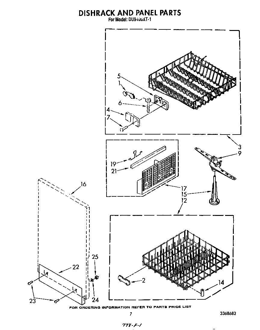 Dishrack and panel