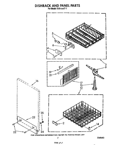 Dishrack and panel