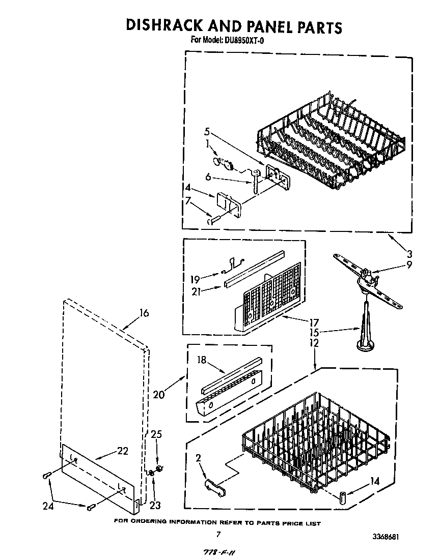 Dishrack and panel
