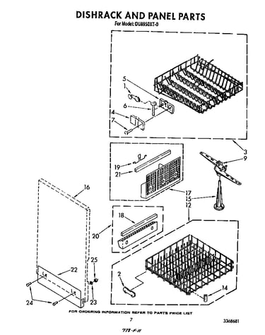 Dishrack and panel