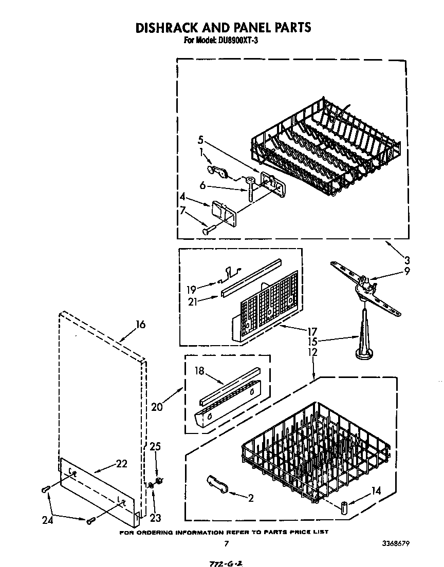 Dishrack and panel