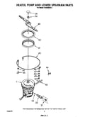 Heater, pump and lower spray arm