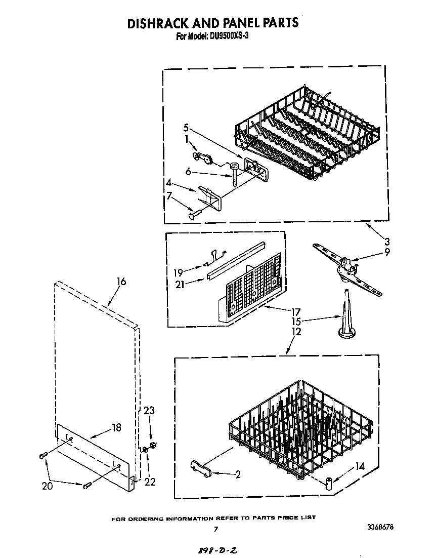 Dish rack and panel