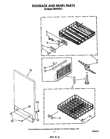 Dish rack and panel