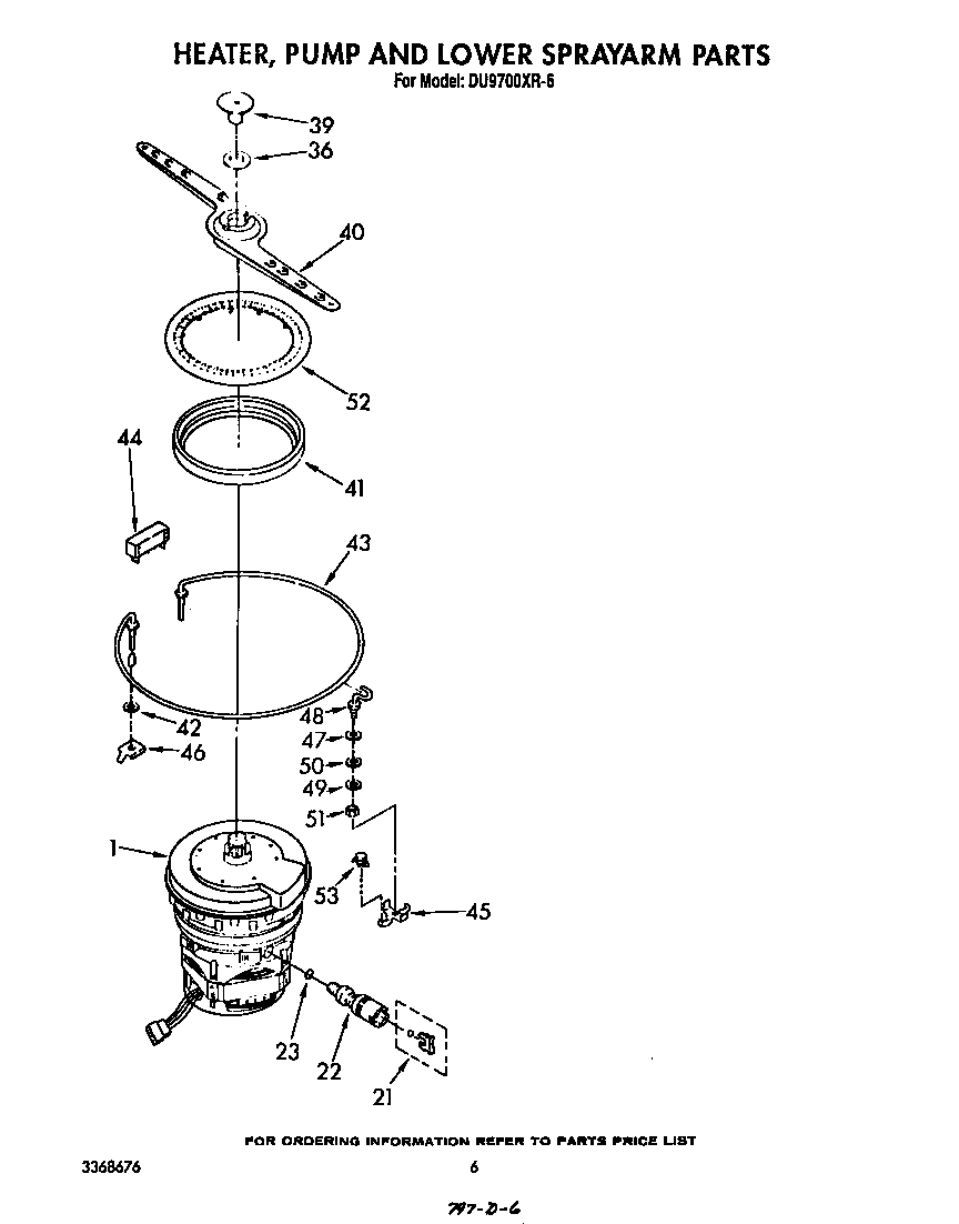 HEATER, PUMP, AND LOWER SPRAY ARM