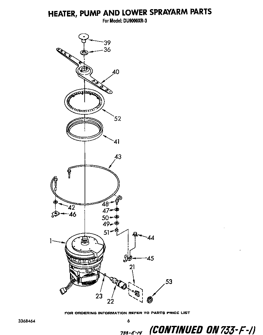 HEATER, PUMP AND LOWER SPRAY ARM