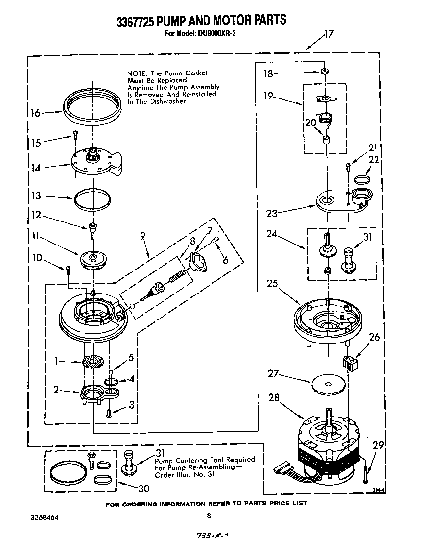 3367725 PUMP AND MOTOR