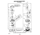Whirlpool DU9000XR3 3367725 pump and motor diagram