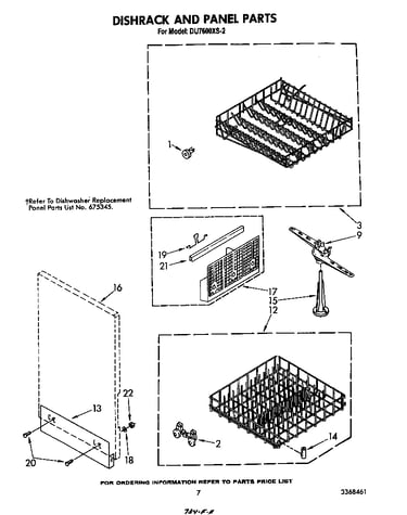 Dishrack and panel
