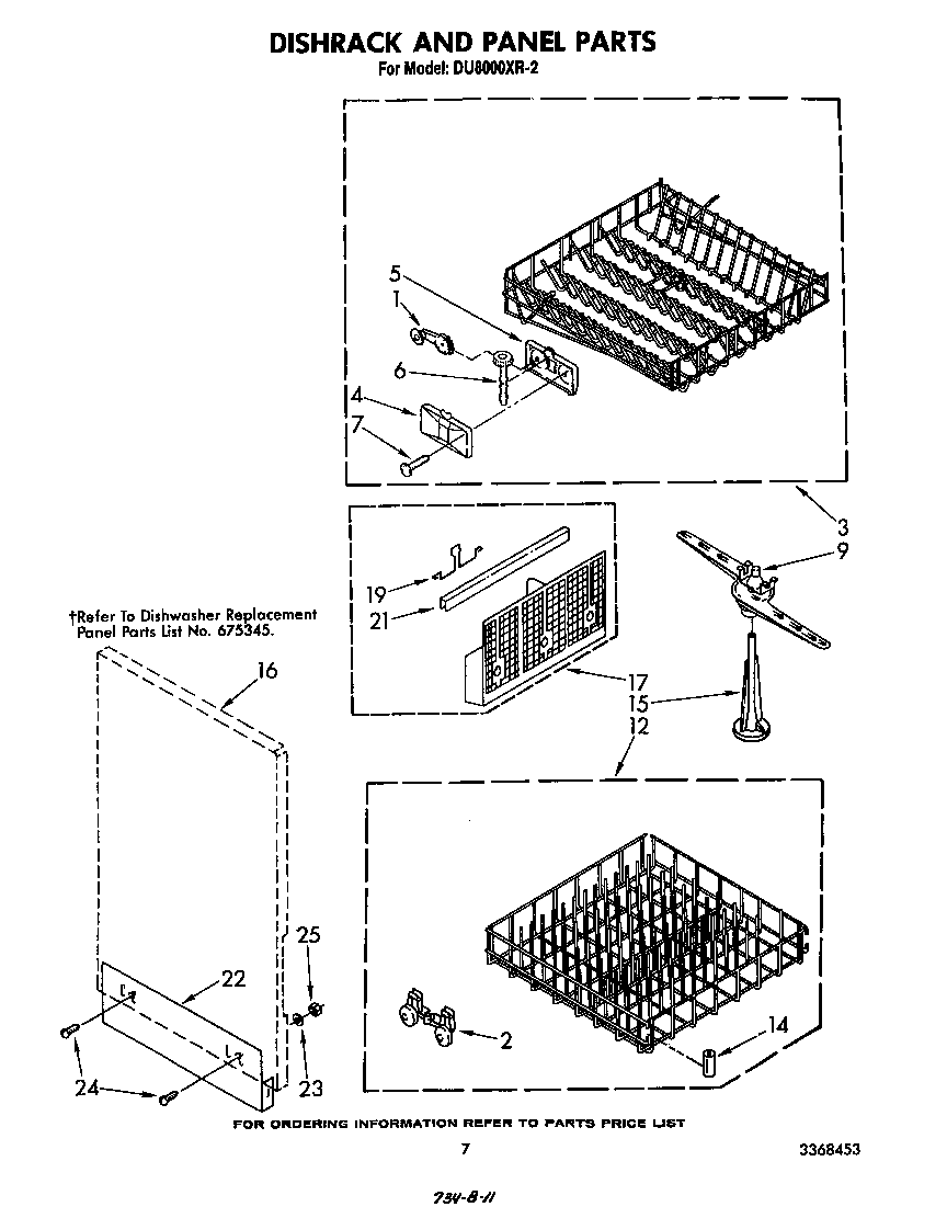 Dishrack and panel