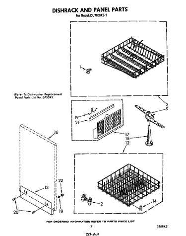 Dishrack and panel