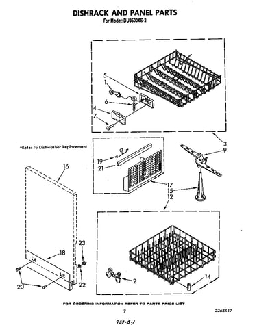 Dishrack and panel
