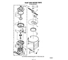 Whirlpool DU8116XT1 pump and motor diagram