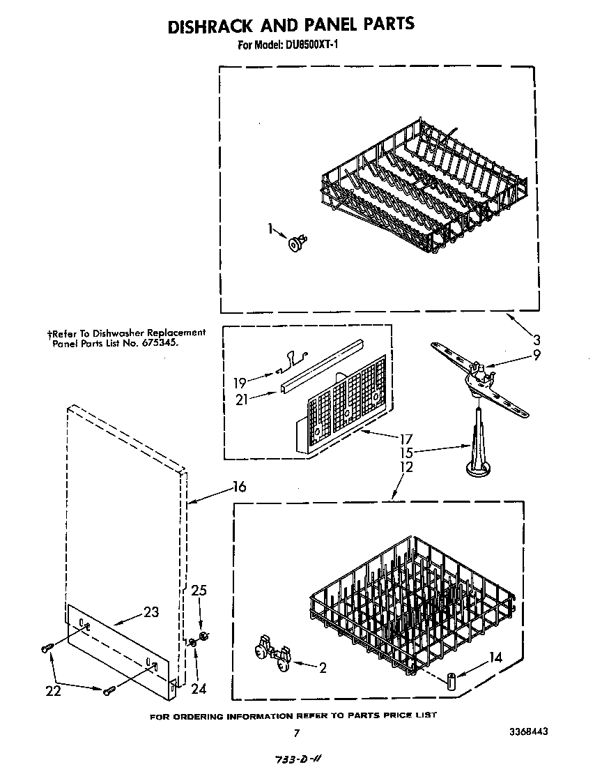 Dishrack and panel