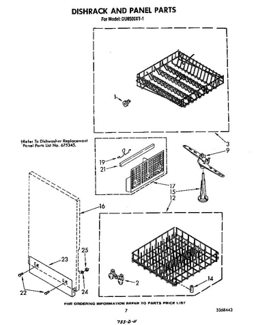 Dishrack and panel