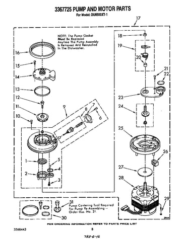 3367725 pump and motor