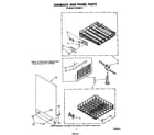 Whirlpool DU8700XT1 dishrack and panel diagram