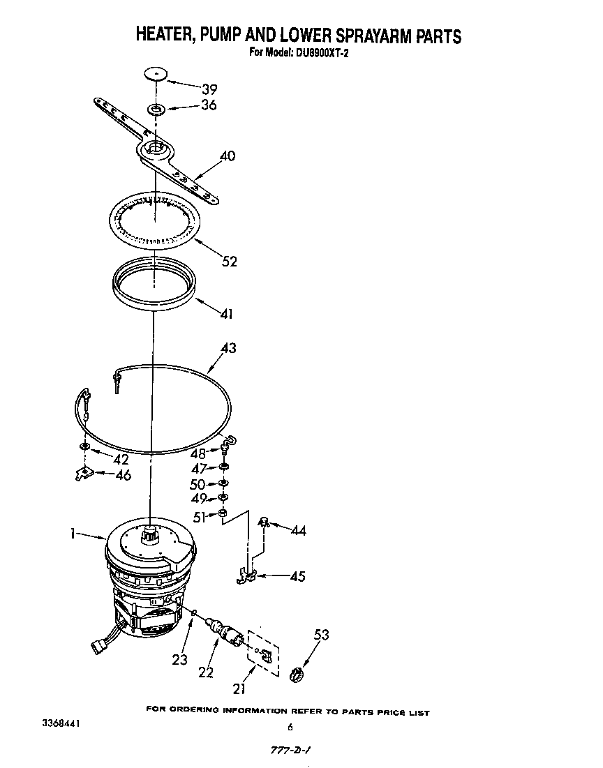 Heater,, pump and lower spray arm