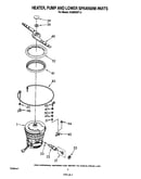 Heater,, pump and lower spray arm