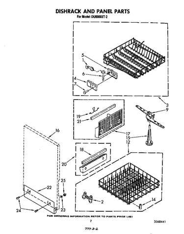 Dishrack and panel