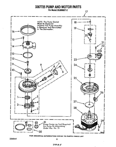 3367725 pump and motor