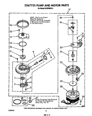 3367725 pump and motor