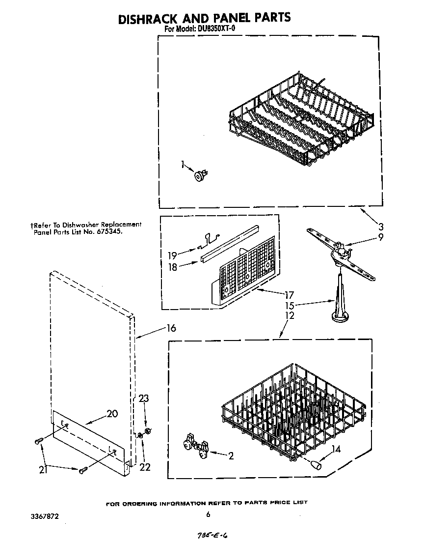 Dishrack and panel