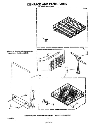 Dishrack and panel