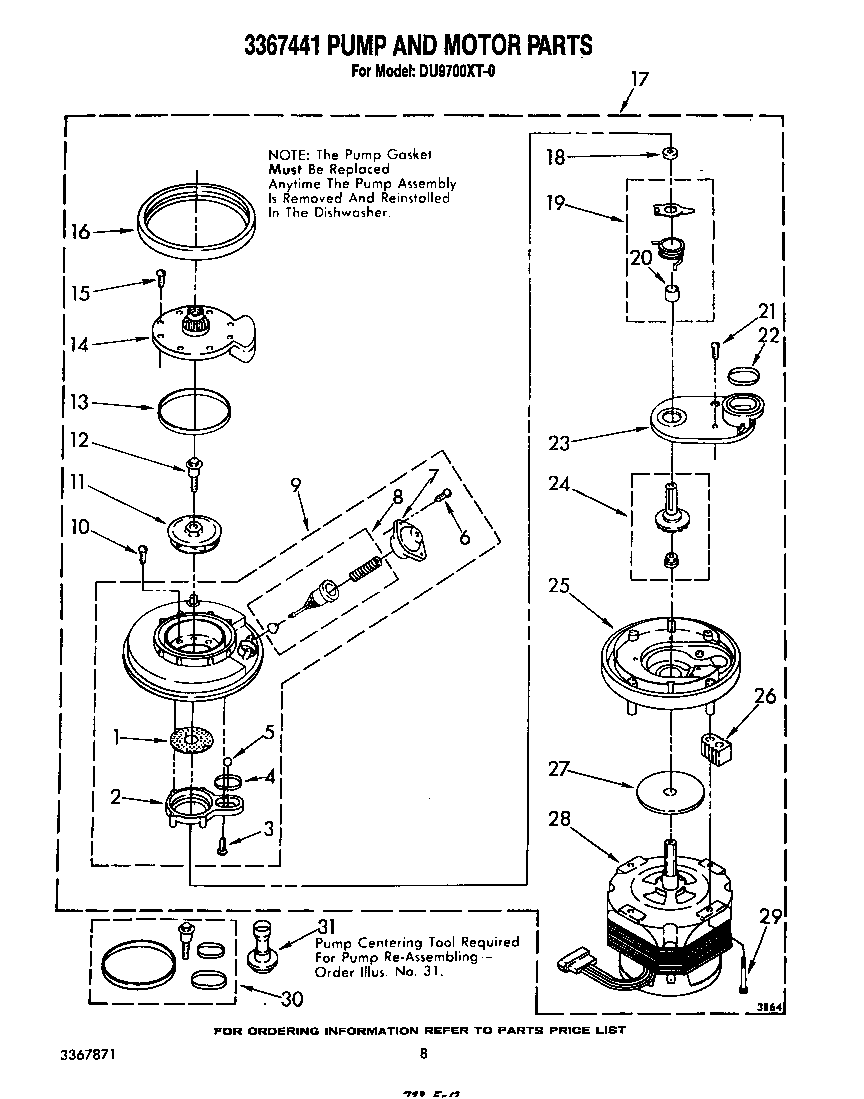 3367441 pump and motor