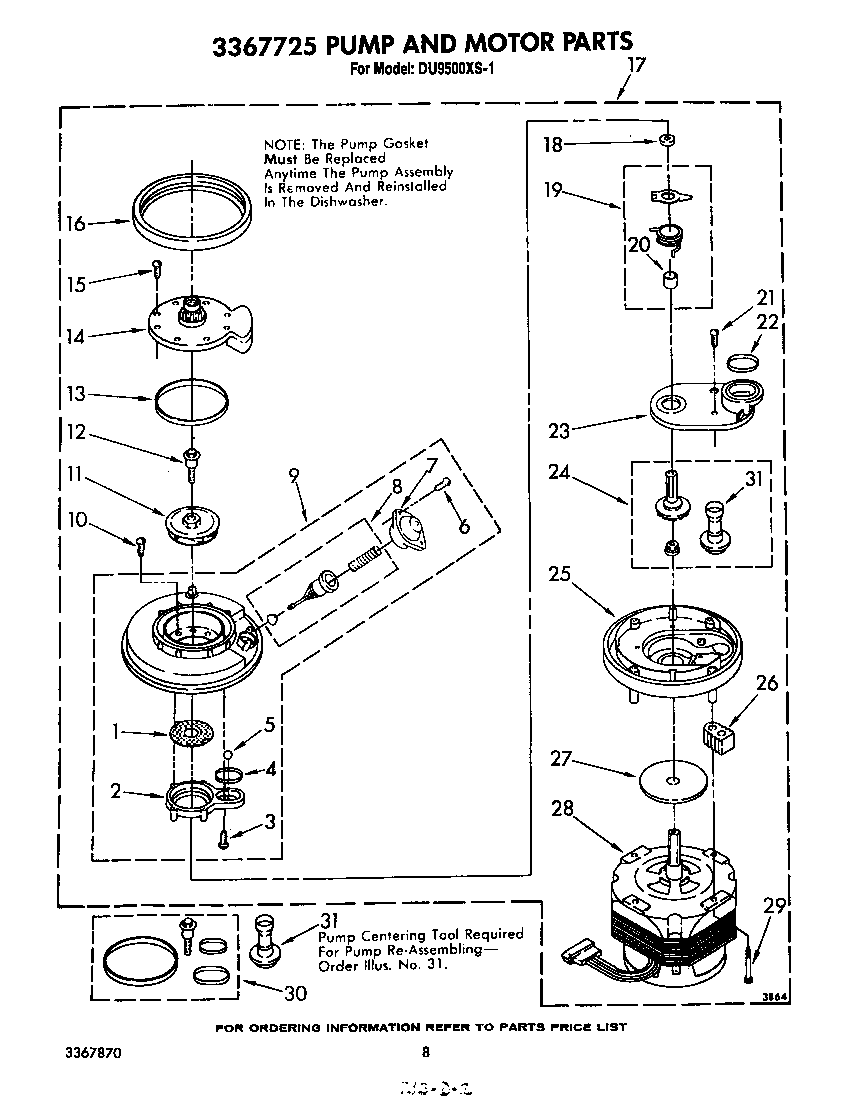 3367725 PUMP AND MOTOR