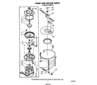 Whirlpool DU1099XT0 pump and motor diagram