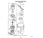 Whirlpool DU8116XT0 pump and motor diagram