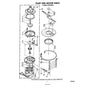 Whirlpool DU7216XS0 pump and motor diagram