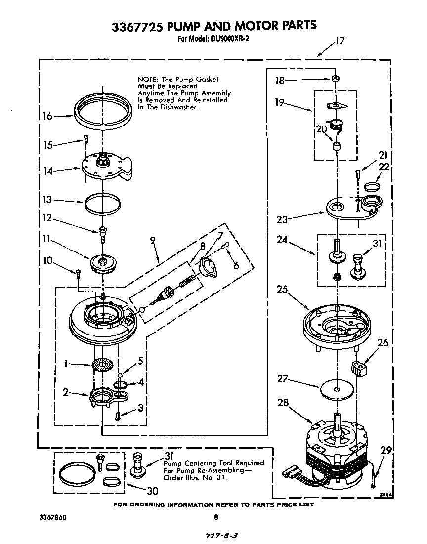 3367725 PUMP AND MOTOR