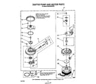 Whirlpool GDU4050XPW4 3367743 pump and motor diagram