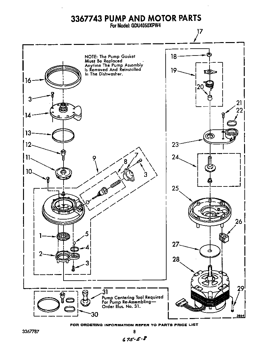 3367743 pump and motor