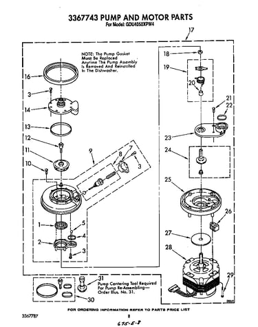 3367743 pump and motor