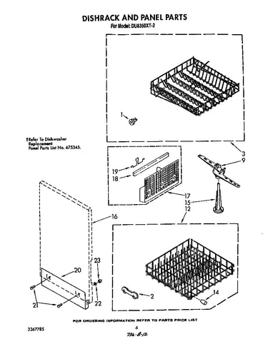 Dishrack and panel