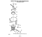 Whirlpool DU8550XT3 heater, pump and lower spray arm diagram