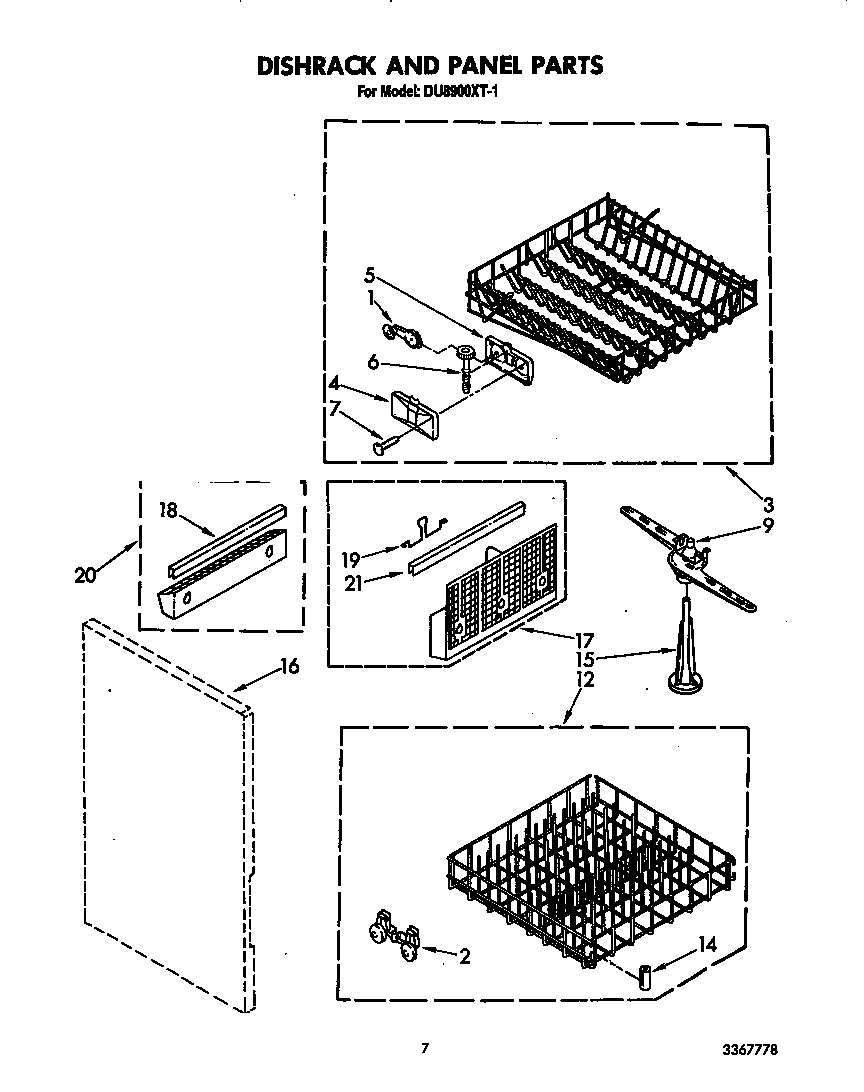 Dishrack and panel
