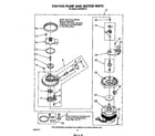 Whirlpool DU9100XT0 3367443 pump and motor diagram
