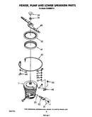 Heater, pump and lower spray arm