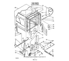 Whirlpool DU7400XS0 tub diagram