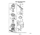 Whirlpool DU7400XS0 pump and motor diagram