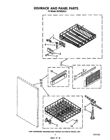 Dishrack and panel