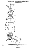 Heater, pump and lower sprayarm