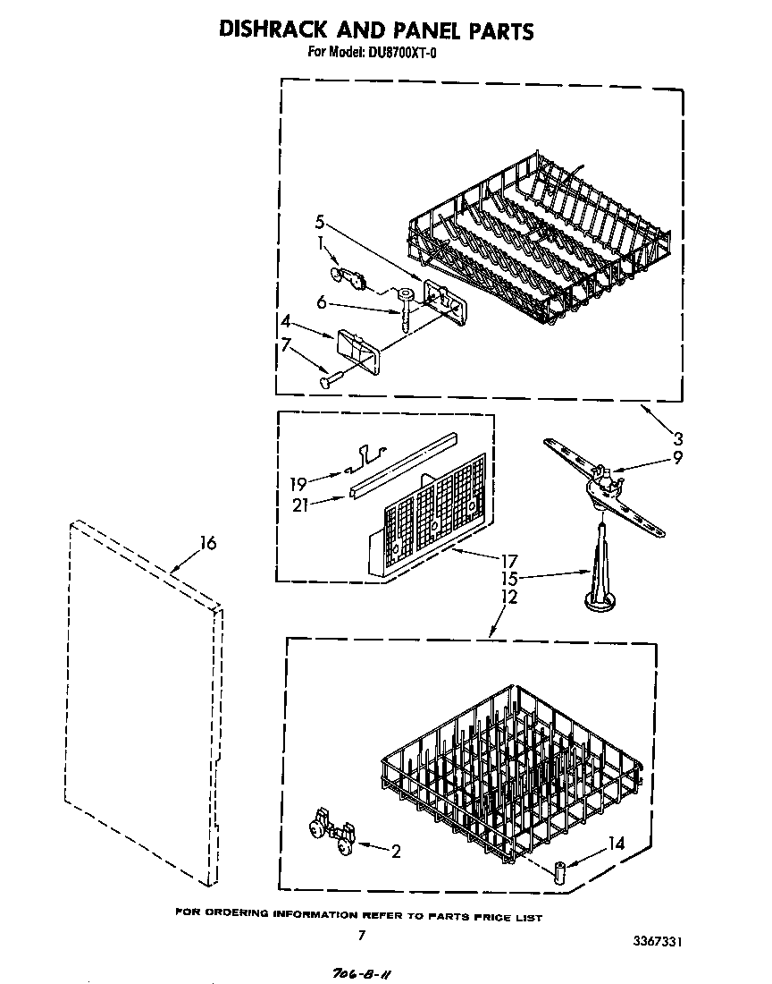 Dishrack and panel