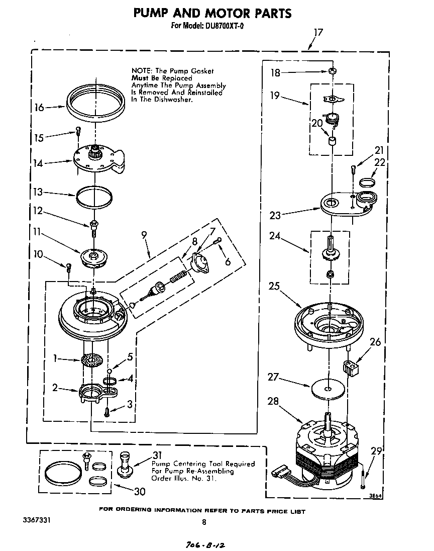 Pump and motor